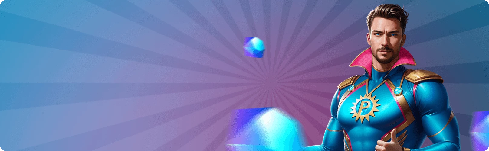 Platin Casino character with thumbs up